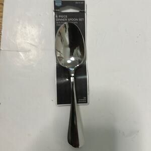 NWT HOME 6 PIECE DINNER SPOON SET STAINLESS‎ STEEL FREEMONT